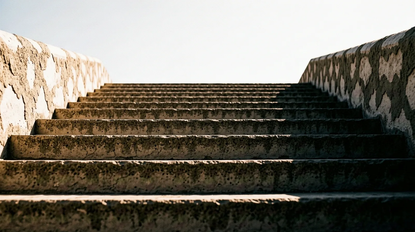 Architectural concrete staircase in Greece