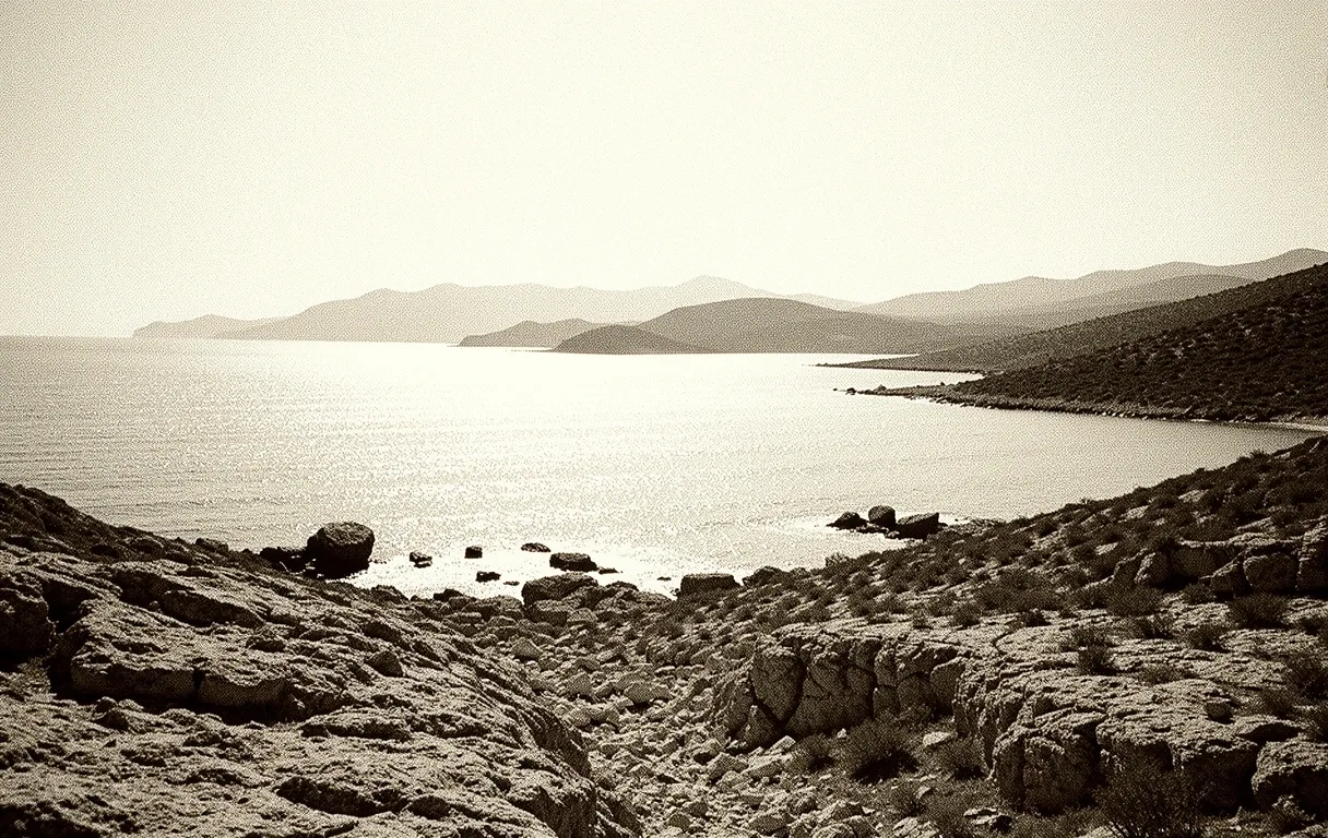 The Messenian coast at noon